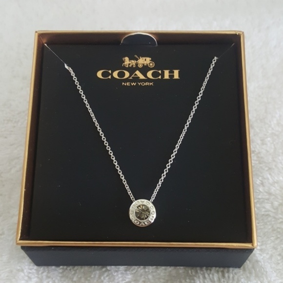 New Coach Silver Open Circle Necklace - Picture 2 of 4